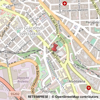 Mappa Via dell'Istria, 25, 34100 Trieste, Trieste (Friuli-Venezia Giulia)