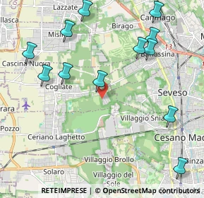 Mappa Via dei Gigli, 20815 Cogliate MB, Italia (2.5)