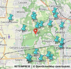 Mappa Via dei Gigli, 20815 Cogliate MB, Italia (2.425)