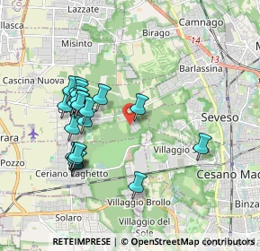 Mappa Via dei Gigli, 20815 Cogliate MB, Italia (1.797)