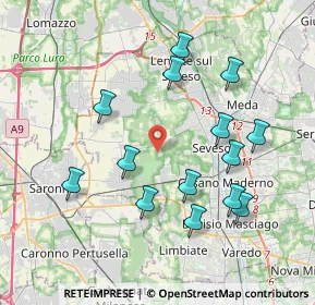 Mappa Via dei Gigli, 20815 Cogliate MB, Italia (3.87214)