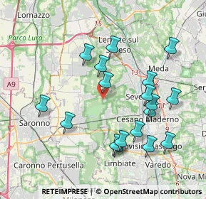 Mappa Via dei Gigli, 20815 Cogliate MB, Italia (3.89722)