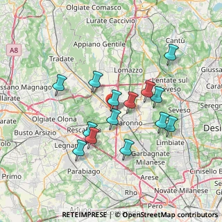 Mappa Via G.P.Clerici, 21040 Gerenzano VA, Italia (6.43071)