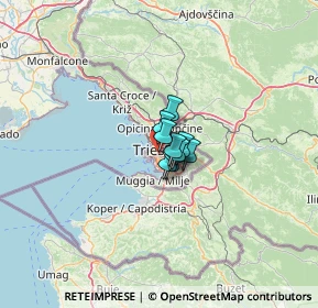 Mappa Via della Tesa, 34138 Trieste TS, Italia (12.84)