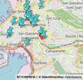 Mappa Via della Tesa, 34138 Trieste TS, Italia (1.113)