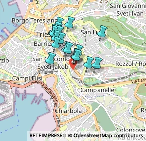 Mappa Via della Tesa, 34138 Trieste TS, Italia (0.666)