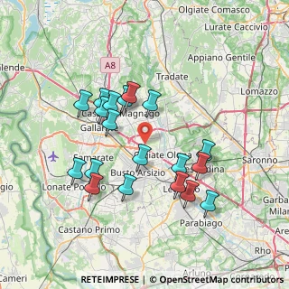 Mappa Via per Busto Arsizio, 21058 Castellanza VA, Italia (6.82368)