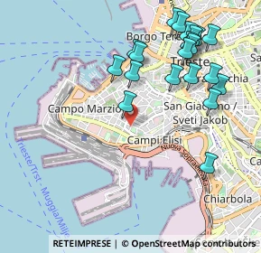 Mappa Via Carlo Combi, 34143 Trieste TS, Italia (1.1115)