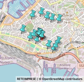 Mappa Via Carlo Combi, 34143 Trieste TS, Italia (0.285)