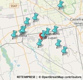 Mappa Via S. Francesco, 35019 Tombolo PD, Italia (3.37917)