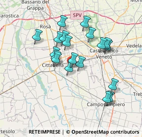 Mappa Via San Francesco, 35019 Tombolo PD, Italia (6.28632)