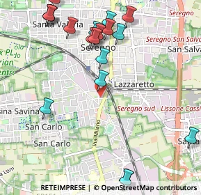 Mappa Via Milano angolo, 20831 Seregno MB, Italia (1.324)