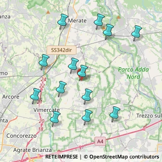 Mappa Via T. Vimercati, 20886 Aicurzio MB, Italia (4.32615)