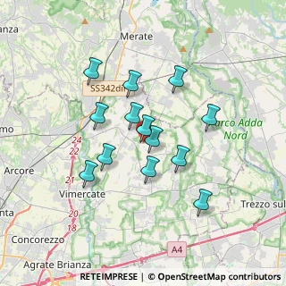 Mappa Via T. Vimercati, 20886 Aicurzio MB, Italia (2.91154)