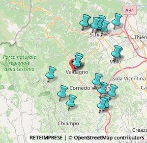 Mappa Via Pola, 36078 Valdagno VI, Italia (7.566)