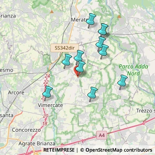 Mappa Via Albareda, 20886 Aicurzio MB, Italia (3.43091)