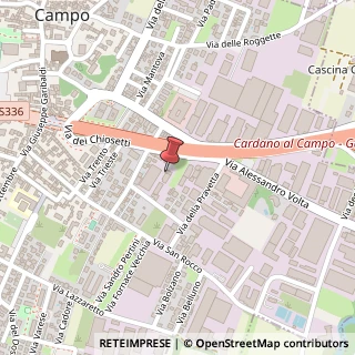 Mappa Via dei Chiosetti, 16C, 21010 Cardano al Campo, Varese (Lombardia)