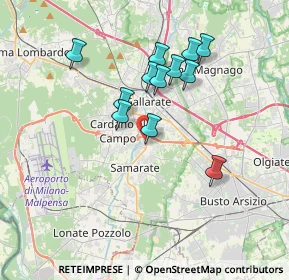 Mappa Via Mottarone, 21017 Samarate VA, Italia (3.12833)