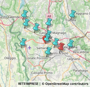 Mappa Via Mottarone, 21017 Samarate VA, Italia (6.19167)