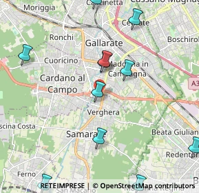 Mappa Via Mottarone, 21017 Samarate VA, Italia (2.51182)