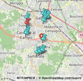 Mappa Via Mottarone, 21017 Samarate VA, Italia (1.60214)