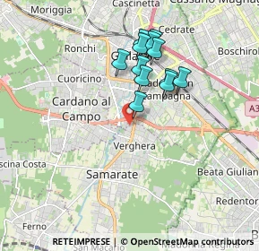 Mappa Via Mottarone, 21017 Samarate VA, Italia (1.51667)