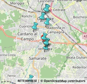 Mappa Via Mottarone, 21017 Samarate VA, Italia (1.81909)