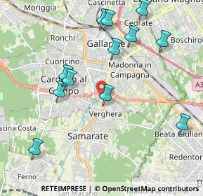 Mappa Via Mottarone, 21017 Samarate VA, Italia (2.21917)