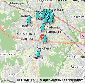Mappa Via Mottarone, 21017 Samarate VA, Italia (1.65467)