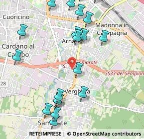 Mappa Via Mottarone, 21017 Samarate VA, Italia (1.247)
