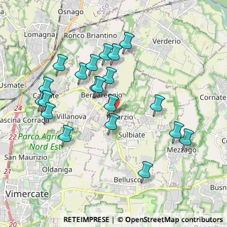 Mappa Strada delle Santogne, 20886 Aicurzio MB, Italia (1.936)