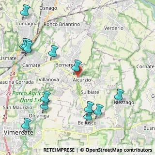 Mappa Strada delle Santogne, 20886 Aicurzio MB, Italia (2.73308)