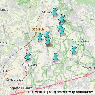 Mappa Strada delle Santogne, 20886 Aicurzio MB, Italia (3.39909)