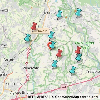 Mappa Str. delle Santogne, 20886 Aicurzio MB, Italia (3.96909)