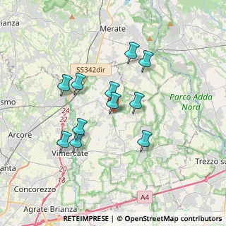 Mappa Str. delle Santogne, 20886 Aicurzio MB, Italia (3.09)