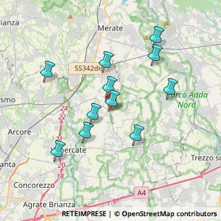 Mappa Strada delle Santogne, 20886 Aicurzio MB, Italia (3.55455)
