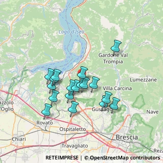 Mappa Via Gaina, 25040 Monticelli Brusati BS, Italia (6.01111)