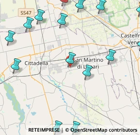 Mappa Via C. Battisti, 35019 Tombolo PD, Italia (6.7935)