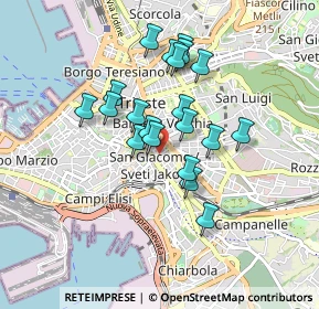 Mappa Via del Rivo, 34137 Trieste TS, Italia (0.7075)