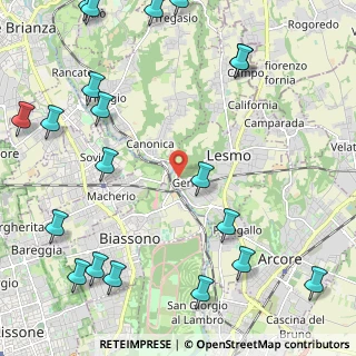 Mappa Via Galileo Galilei, 20855 Lesmo MB, Italia (3.132)