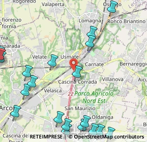 Mappa Via M. Buonarroti, 20865 Usmate Velate MB, Italia (3.0555)