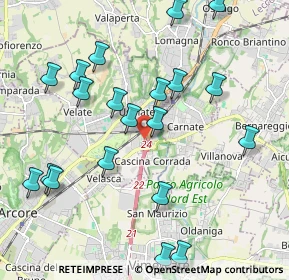 Mappa Via M. Buonarroti, 20865 Usmate Velate MB, Italia (2.249)