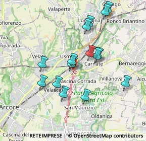 Mappa Via M. Buonarroti, 20865 Usmate Velate MB, Italia (1.74867)