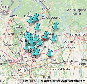 Mappa Via M. Buonarroti, 20865 Usmate Velate MB, Italia (10.4625)