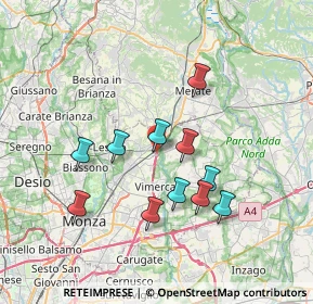 Mappa Via M. Buonarroti, 20865 Usmate Velate MB, Italia (6.41818)