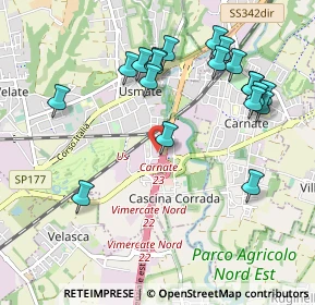 Mappa Via M. Buonarroti, 20865 Usmate Velate MB, Italia (1.0745)