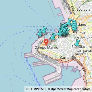 Mappa Androna Campo Marzio, 34123 Trieste TS, Italia (0.944)
