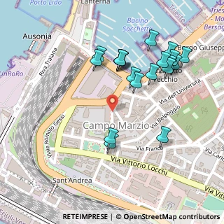 Mappa Via di Campo Marzio, 34123 Trieste TS, Italia (0.2485)