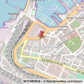 Mappa Via di Campo Marzio, 10, 34123 Trieste, Trieste (Friuli-Venezia Giulia)