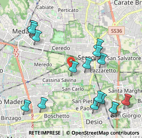 Mappa Via Padre Massimiliano Kolbe, 20831 Seregno MB, Italia (2.43471)